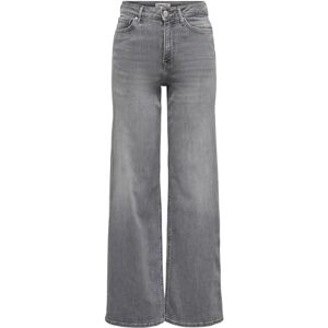 ONLY damjeans med vida ben ONLMADISON hög midja vida bensnitt jeans, Ljusgrå denim, L / 32L ONLY damjeans med vida ben ONLMADISON hög midja vida bensnitt jeans, Ljusgrå denim, L / 32L