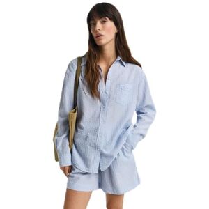 GANT REL TONAL STRIPED Seersucker Shirt, Färsk blå, 40 GANT REL TONAL STRIPED Seersucker Shirt, Färsk blå, 40