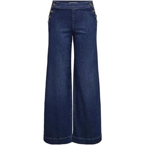 ONLY damjeans byxor ONLMADISON HW Button Wide DNM GEN, blå, 27W / 32L ONLY damjeans byxor ONLMADISON HW Button Wide DNM GEN, blå, 27W / 32L
