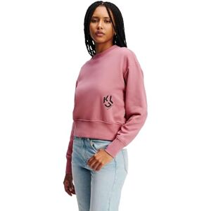 KARL LAGERFELD JEANS , Dam, Monogram Logo Sweat, Regular Fit, Rosa, XS KARL LAGERFELD JEANS , Dam, Monogram Logo Sweat, Regular Fit, Rosa, XS