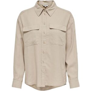 ONLY Onlcaro L/S Ovs Linne Bl Shirt Cc PNT blus, Oxford brun, L ONLY Onlcaro L/S Ovs Linne Bl Shirt Cc PNT blus, Oxford brun, L