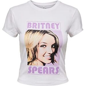 ONLY Kvinnors ONLBRITNEY Spears S/S TOP JRS t-shirt, ljus vit/tryck: Face, S ONLY Kvinnors ONLBRITNEY Spears S/S TOP JRS t-shirt, ljus vit/tryck: Face, S