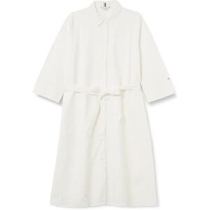 Tommy Hilfiger Dam Flare klänning, Vit (Th Optic White), 42 Tommy Hilfiger Dam Flare klänning, Vit (Th Optic White), 42
