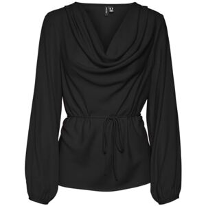 VERO MODA VMDORI LS vattenfall TOP WVN GA, svart, M VERO MODA VMDORI LS vattenfall TOP WVN GA, svart, M