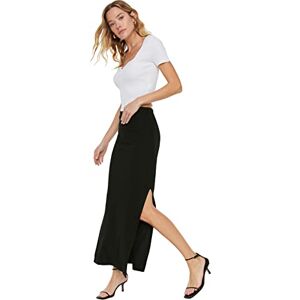 Trendyol kvinnor maxi bodycon stickad kjol, Svart, S Trendyol kvinnor maxi bodycon stickad kjol, Svart, S
