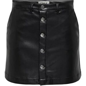 ONLY ONLAMAZING-Liora HW Faux leat Skirt PNT, svart, M ONLY ONLAMAZING-Liora HW Faux leat Skirt PNT, svart, M