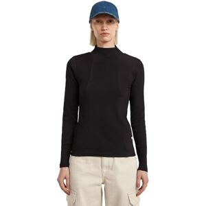 G-STAR A line Slim Rib Mock t ls wmn, Svart (Dk Black D26905-e136-6484), S G-STAR A line Slim Rib Mock t ls wmn, Svart (Dk Black D26905-e136-6484), S