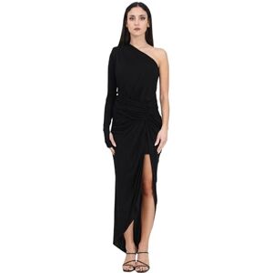 Pinko FURNARI Glänsande jerseyklänning, Z99_svart limousine, S Pinko FURNARI Glänsande jerseyklänning, Z99_svart limousine, S