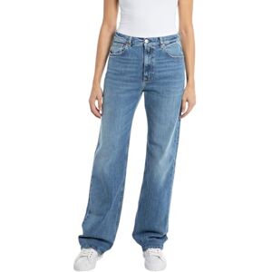 Replay Dam hög midja bekväm passform jeans Laelj Rose etikett kollektion, 009 medium blå, 23W / 30L Replay Dam hög midja bekväm passform jeans Laelj Rose etikett kollektion, 009 medium blå, 23W / 30L