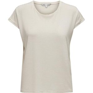 ONLY Onlclaudia S/S glitter randig topp JRS, Vit, XS ONLY Onlclaudia S/S glitter randig topp JRS, Vit, XS