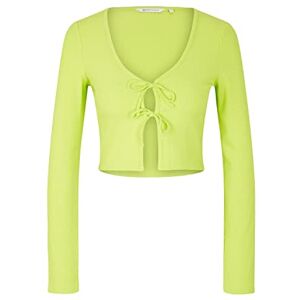TOM TAILOR Denim Damer Långärmad T-shirt 1035373, 24702 Neon Lime, S TOM TAILOR Denim Damer Långärmad T-shirt 1035373, 24702 Neon Lime, S