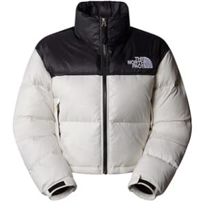 THE NORTH FACE Nuptse Short Jacka för kvinnor, White Dune/Tnf Black, XL THE NORTH FACE Nuptse Short Jacka för kvinnor, White Dune/Tnf Black, XL