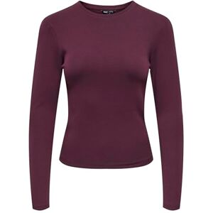 ONLY Onlriley O-Neck L/S Top JRS Noos basic topp med rund hals och långärmad topp för unga kvinnor, vin, XL, Vin, XL ONLY Onlriley O-Neck L/S Top JRS Noos basic topp med rund hals och långärmad topp för unga kvinnor, vin, XL, Vin, XL