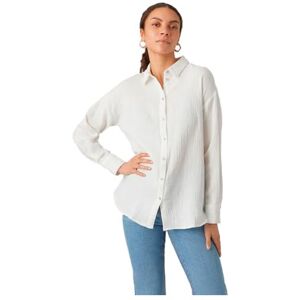 VERO MODA Vmnatali Nia Ls lös skjorta WVN Ga Noos, Snövit, XS VERO MODA Vmnatali Nia Ls lös skjorta WVN Ga Noos, Snövit, XS
