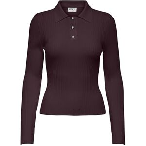 ONLY Onlelisa L/S Rib Polo Ex KNT, Vinprovning, XXL ONLY Onlelisa L/S Rib Polo Ex KNT, Vinprovning, XXL