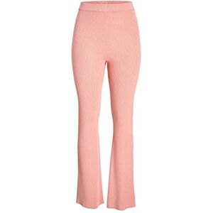 JJXX JACK & JONES Dam JXLEIA Ribbed stickade byxor, korall haze, L JJXX JACK & JONES Dam JXLEIA Ribbed stickade byxor, korall haze, L