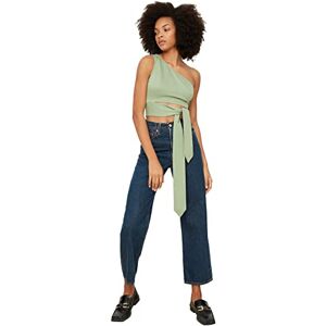 Trendyol Kvinnors mint enkel axel, den detaljerade vävda blusen binder blus, mint, 40 Trendyol Kvinnors mint enkel axel, den detaljerade vävda blusen binder blus, mint, 40
