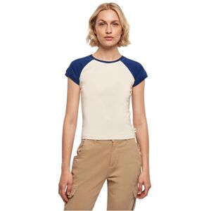 Urban Classics Kvinnors damer ekologisk stretch shorts retro baseball t-shirt vit sand/spaceblå, 4XL, Whitesand/spaceblue, 4XL Urban Classics Kvinnors damer ekologisk stretch shorts retro baseball t-shirt vit sand/spaceblå, 4XL, Whitesand/spaceblue, 4XL