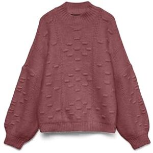 VERO MODA Vmkaia Ls highneck tröja, Rosa Brun, S VERO MODA Vmkaia Ls highneck tröja, Rosa Brun, S