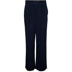 VERO MODA dam Vmtiraver Mr Wide Linen byxor, marinblå blazer, 30W / 30L VERO MODA dam Vmtiraver Mr Wide Linen byxor, marinblå blazer, 30W / 30L
