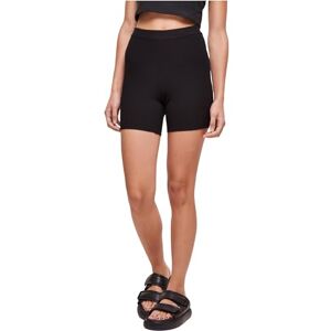Urban Classics dam Rib stickade shorts, svart, M Urban Classics dam Rib stickade shorts, svart, M