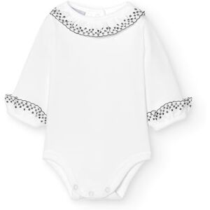 BABIDU Långärmad babybody i 100% bomull med spetskrage, babybody gjord av mjukt allergiskt och andningsbart tyg, unisex kläder för pojkar och flickor, först slitna BABIDU Långärmad babybody i 100% bomull med spetskrage, babybody gjord av mjukt allergiskt och andningsbart tyg, unisex kläder för pojkar och flickor, först slitna