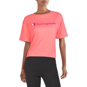 Champion Dam The Cropped T-shirt, skrift-logotyp, Pinky Peach-550757, XXL Champion Dam The Cropped T-shirt, skrift-logotyp, Pinky Peach-550757, XXL