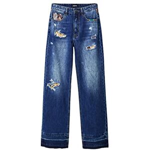 Desigual Dam Xenia, 5053 denim medium tvätt jeans, blå, 8 Desigual Dam Xenia, 5053 denim medium tvätt jeans, blå, 8