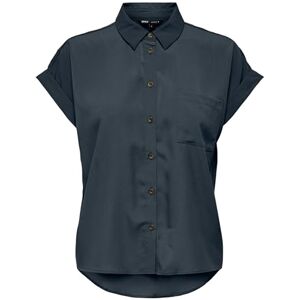 ONLY Onlhannover Life S/S Shirt WVN, Indiskt bläck, S ONLY Onlhannover Life S/S Shirt WVN, Indiskt bläck, S