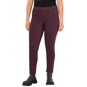 Ulla Popken dam stora storlekar överdimensionerade plus size slip-jeans Sienna, smala ben, elastisk linning, BRUN, 50W x 32L Ulla Popken dam stora storlekar överdimensionerade plus size slip-jeans Sienna, smala ben, elastisk linning, BRUN, 50W x 32L