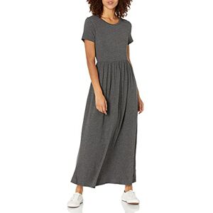 Amazon Essentials dam kortärmad midja maxiklänning (finns i plusstorlek), kol ljung, medium Amazon Essentials dam kortärmad midja maxiklänning (finns i plusstorlek), kol ljung, medium