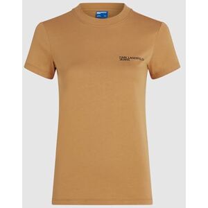 KARL LAGERFELD JEANS , Dam, Slim Kortärm Essential Logo T-Shirt, Slim Fit, Brun, M KARL LAGERFELD JEANS , Dam, Slim Kortärm Essential Logo T-Shirt, Slim Fit, Brun, M
