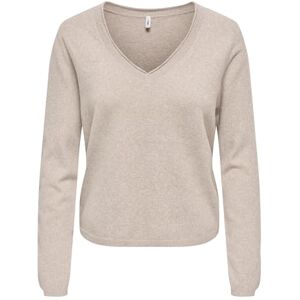ONLY Onlloyal Life LS V-Neck Pullover Knt Nca V-ringad Beige, M Dam, Beige., M ONLY Onlloyal Life LS V-Neck Pullover Knt Nca V-ringad Beige, M Dam, Beige., M