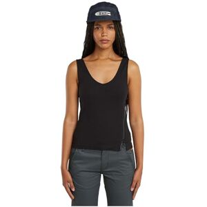 G-STAR Dam, asymmetrisk dragkedja, smal tanktopp, Wmn t-shirt, Svart (Dk Black D26226-d275-6484), XS G-STAR Dam, asymmetrisk dragkedja, smal tanktopp, Wmn t-shirt, Svart (Dk Black D26226-d275-6484), XS