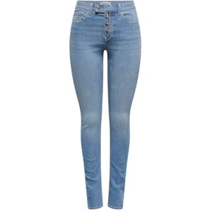 ONLY ONLWAUW MID Waist SK VIS BUT DNM, Mellanblå denim, (XS) W x 32L ONLY ONLWAUW MID Waist SK VIS BUT DNM, Mellanblå denim, (XS) W x 32L