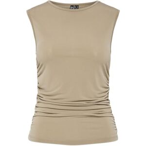 PIECES Pcmadison Sl Ruching Top Noos Bc, Porslin, M PIECES Pcmadison Sl Ruching Top Noos Bc, Porslin, M