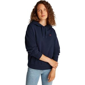 Tommy Hilfiger kvinnors REG kontrast flagga huvtröja WW0WW45979, Blå (mörk natt marinblå), S Tommy Hilfiger kvinnors REG kontrast flagga huvtröja WW0WW45979, Blå (mörk natt marinblå), S