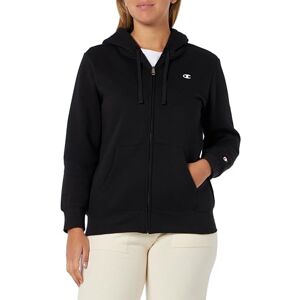 Champion Legacy Basics W-Light Powerblend Fleece Full Zip Huvtröja Kvinnor, Svart, M Champion Legacy Basics W-Light Powerblend Fleece Full Zip Huvtröja Kvinnor, Svart, M