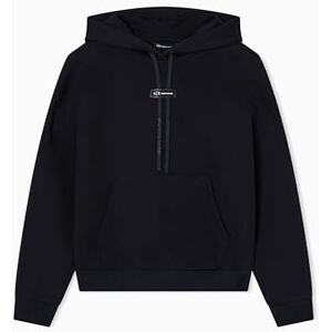 Giorgio Armani Dam Cross Kön, Cuffed Sleeve Liten Front Logo Relaxed Fit Sweatshirt, svart, S Giorgio Armani Dam Cross Kön, Cuffed Sleeve Liten Front Logo Relaxed Fit Sweatshirt, svart, S