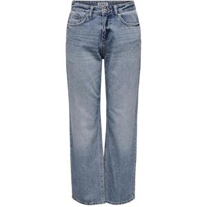 ONLY Onlella-Riley Mw Straight Tai519 Dnmnoos, Mellanblå denim, (XS) W x 34L ONLY Onlella-Riley Mw Straight Tai519 Dnmnoos, Mellanblå denim, (XS) W x 34L