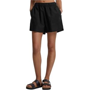 Urban Classics Damshorts Ladies Linen Mixed Boxer Shorts Svart S, svart, S Urban Classics Damshorts Ladies Linen Mixed Boxer Shorts Svart S, svart, S