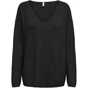 ONLY Dam Onlibi Ls Rib lös V-hals Cc KNT, svart, S ONLY Dam Onlibi Ls Rib lös V-hals Cc KNT, svart, S