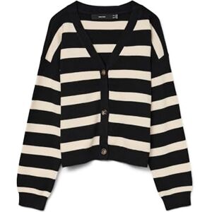 VERO MODA Vmsaba full nål Ls V-hals Cardi Noos, svart, L VERO MODA Vmsaba full nål Ls V-hals Cardi Noos, svart, L