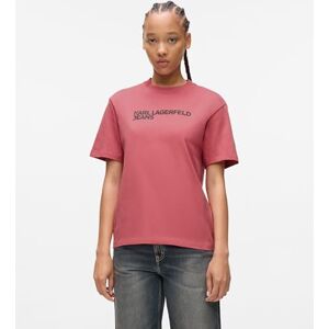 KARL LAGERFELD JEANS , Dam, Vanlig Kortärm Essential Logo T-Shirt, Regular Fit, Rosa, M KARL LAGERFELD JEANS , Dam, Vanlig Kortärm Essential Logo T-Shirt, Regular Fit, Rosa, M