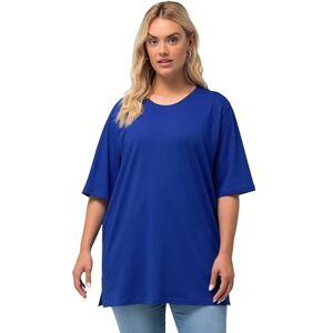Ulla Popken Ulla popkar, kvinnor, stora storlekar, basic-skjorta, rund hals, Koboltblå, 46-48 Ulla Popken Ulla popkar, kvinnor, stora storlekar, basic-skjorta, rund hals, Koboltblå, 46-48
