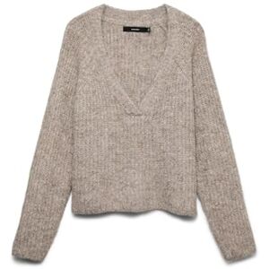 VERO MODA Vmnovah Rib Ls V-hals tröja Noos, Fossil, M VERO MODA Vmnovah Rib Ls V-hals tröja Noos, Fossil, M