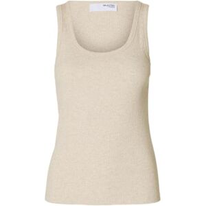 SELECTED FEMME Slfanna U-Neck Tank Top Noos, Havregryn, S SELECTED FEMME Slfanna U-Neck Tank Top Noos, Havregryn, S