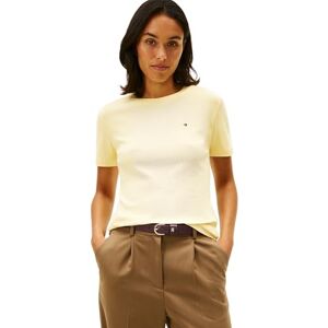 Tommy Hilfiger Dam Slim Cody C-NK SS WW0WW40587 S/S t-shirt, gul (Zesty Yellow), XXL, Gul (Zesty gul), XXL Tommy Hilfiger Dam Slim Cody C-NK SS WW0WW40587 S/S t-shirt, gul (Zesty Yellow), XXL, Gul (Zesty gul), XXL