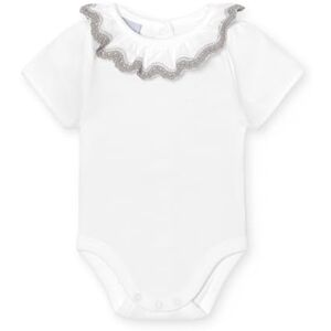 BABIDU Bodysuit för nyfödd kortärmad 100% bomull, babybody med volanger, mjukt och allergiskt tyg som andas för känslig hud, unisex kläder för nyfödd och flicka, grundläggande sommar BABIDU Bodysuit för nyfödd kortärmad 100% bomull, babybody med volanger, mjukt och allergiskt tyg som andas för känslig hud, unisex kläder för nyfödd och flicka, grundläggande sommar