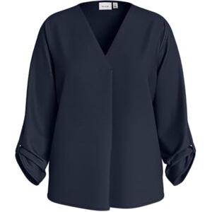 Vila Vijosa 3/4 V-ringning topp – Noos, marinblå blazer, 42 Vila Vijosa 3/4 V-ringning topp – Noos, marinblå blazer, 42
